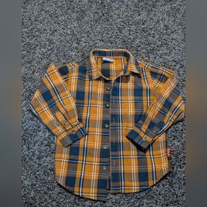 Wrangler Plaid Kids Shirt in Orange and Blue